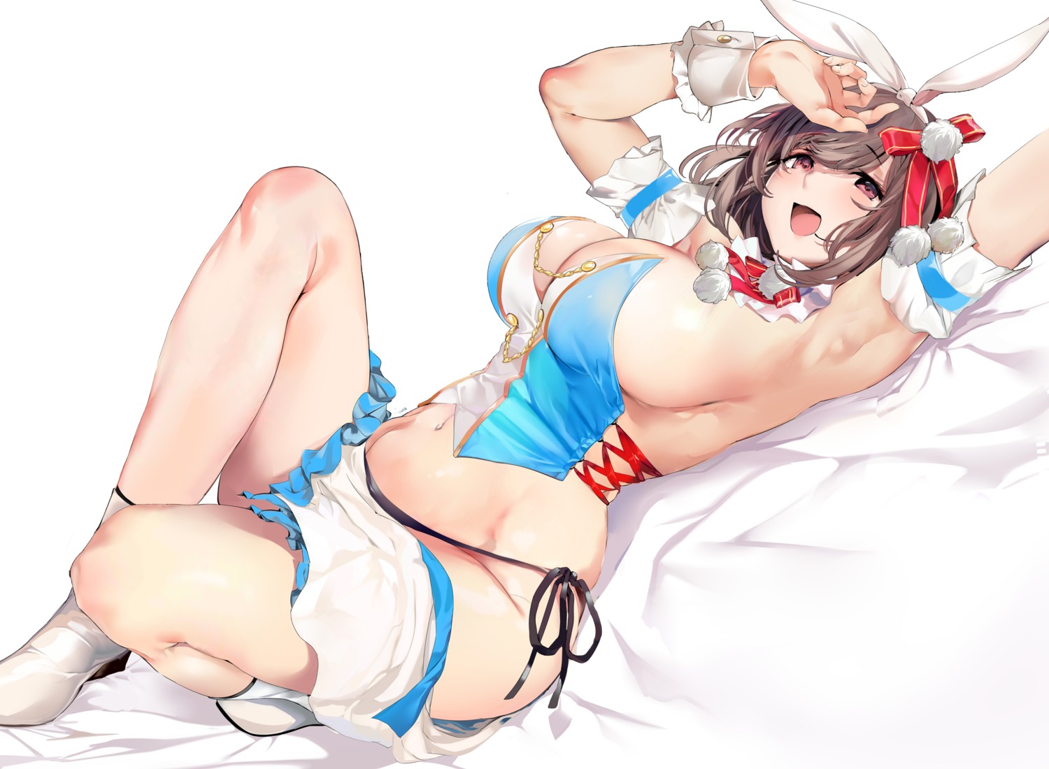 marushin no_bra pantsu string_panties the_idolm@ster the_idolm@ster_shiny_colors tsukioka_kogane