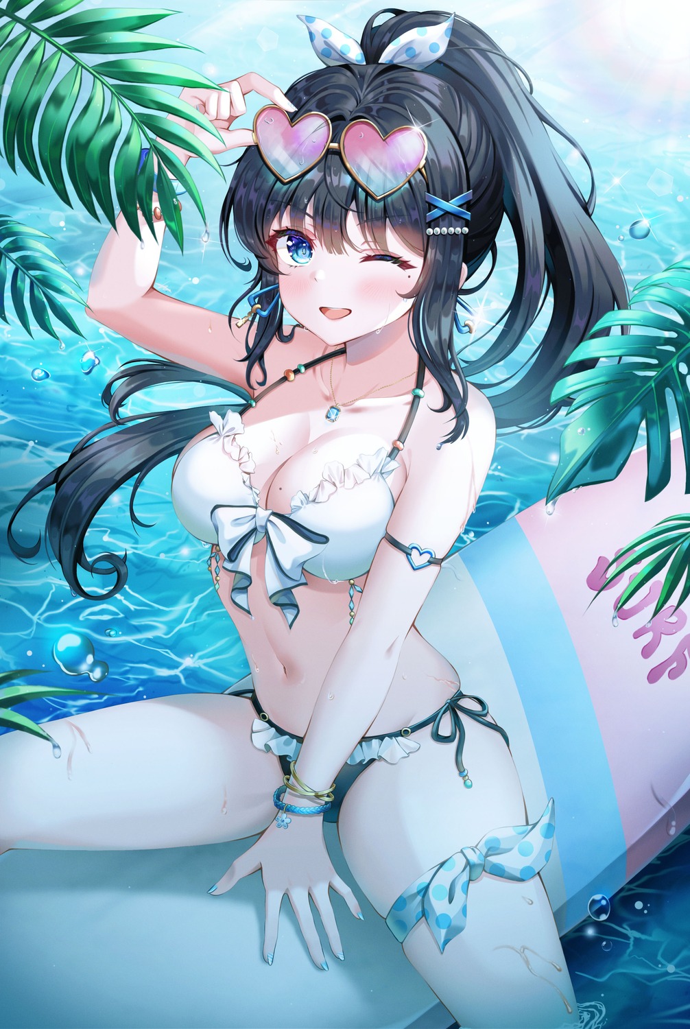 bikini garter megane swimsuits wet wol_(wol_927)