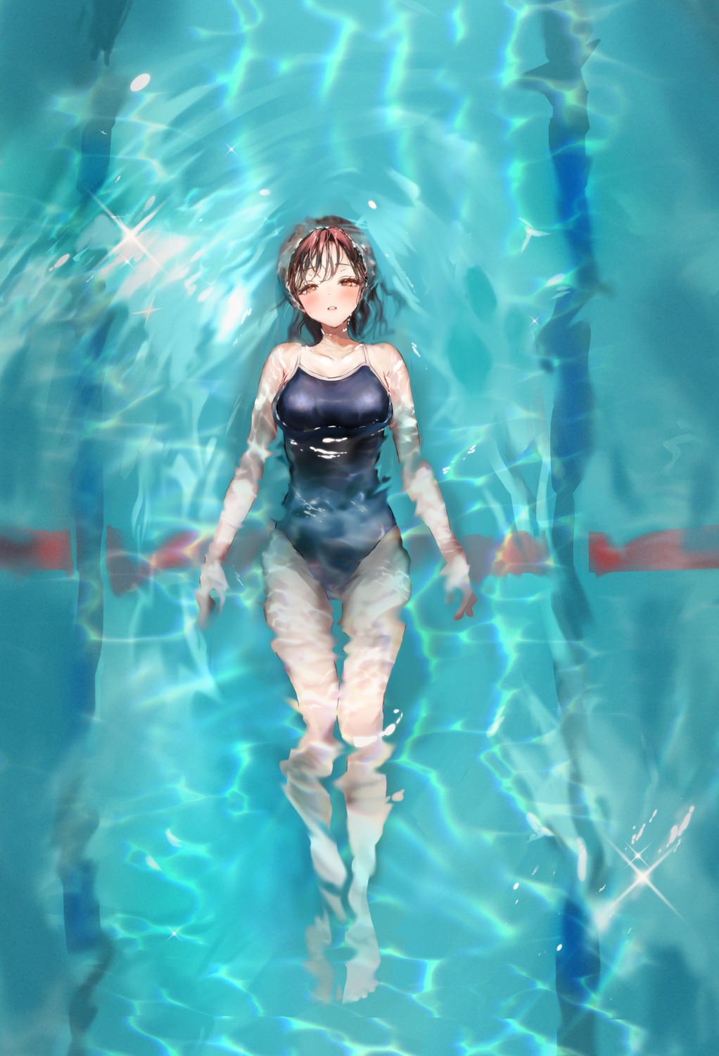 school_swimsuit swimsuits tomozero wet