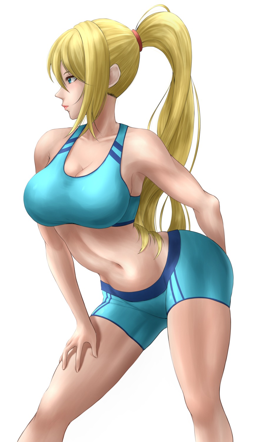 cleavage gym_uniform hiby metroid samus_aran