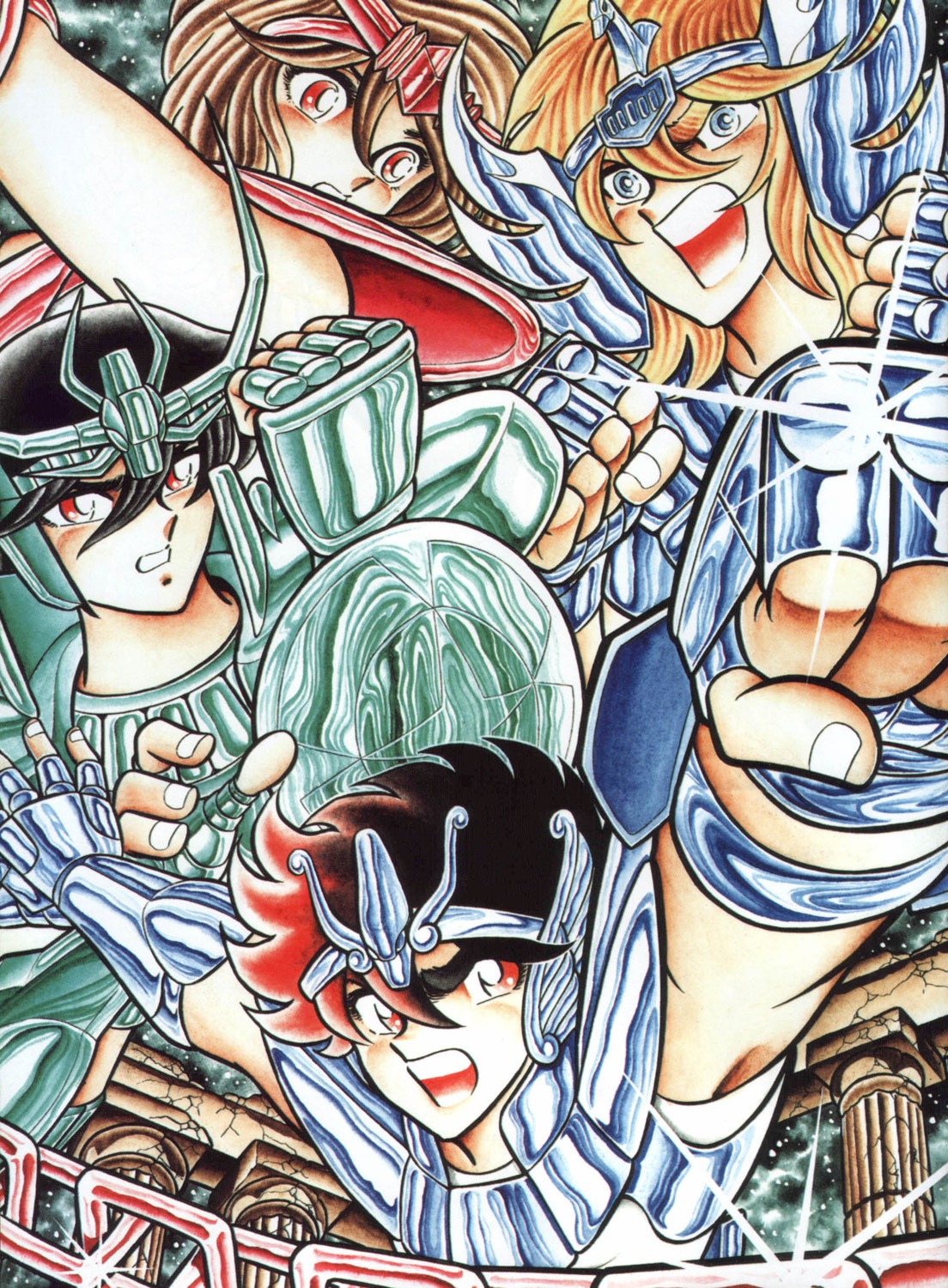 andromeda_shun cygnus_hyoga dragon_shiryu kurumada_masami male pegasus_seiya saint_seiya