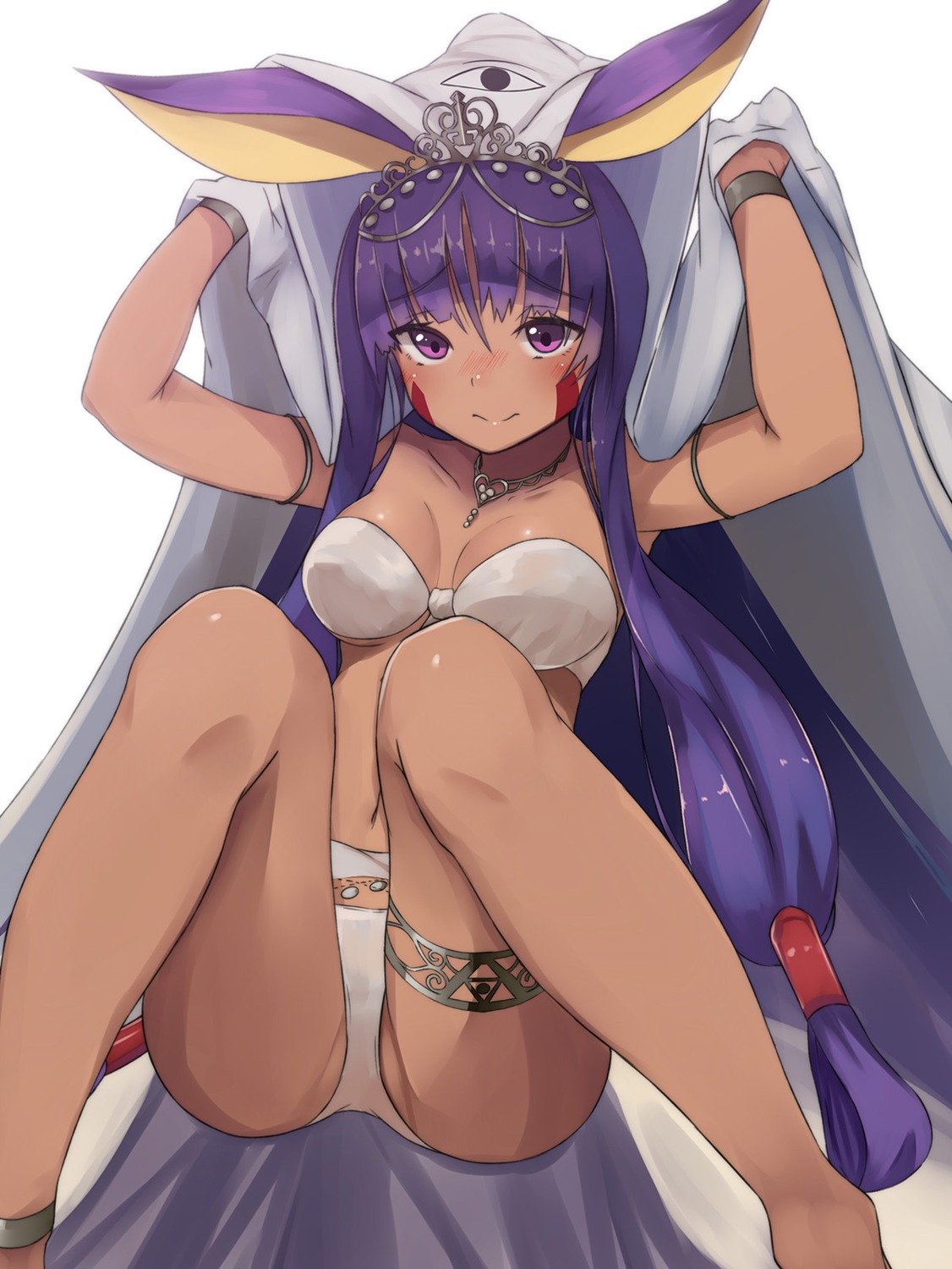 animal_ears beriko_(dotera_house) bikini bunny_ears cleavage fate/grand_order garter nitocris_(fate/grand_order) swimsuits