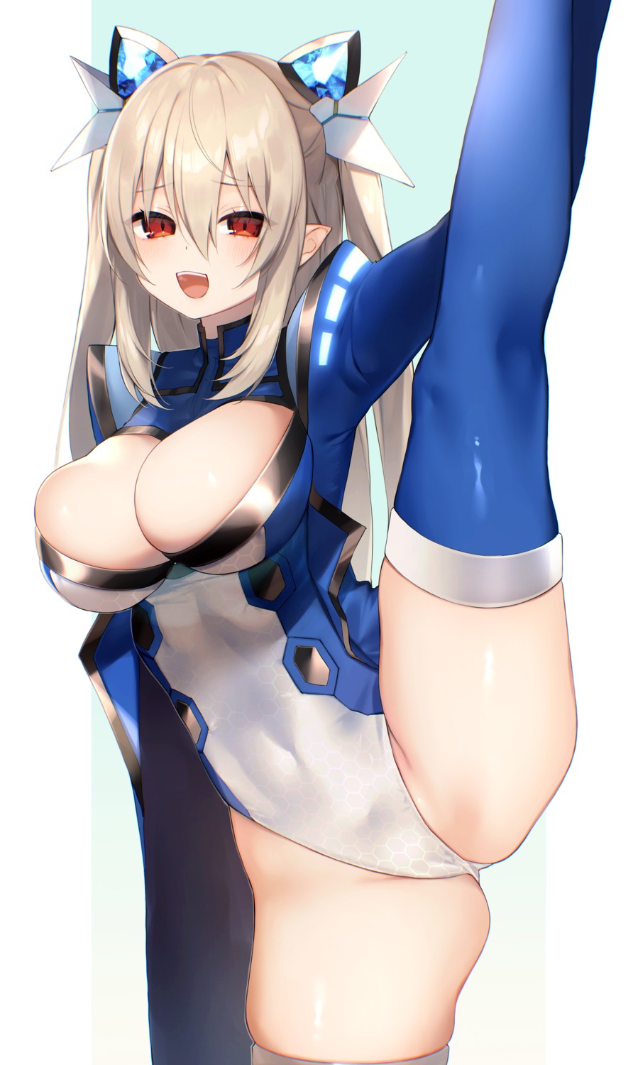 leotard no_bra pointy_ears tamafurin thighhighs