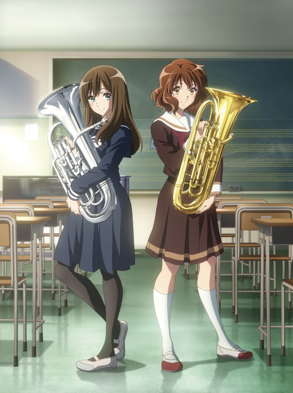 hibike!_euphonium kuroe_mayu oumae_kumiko pantyhose seifuku tagme