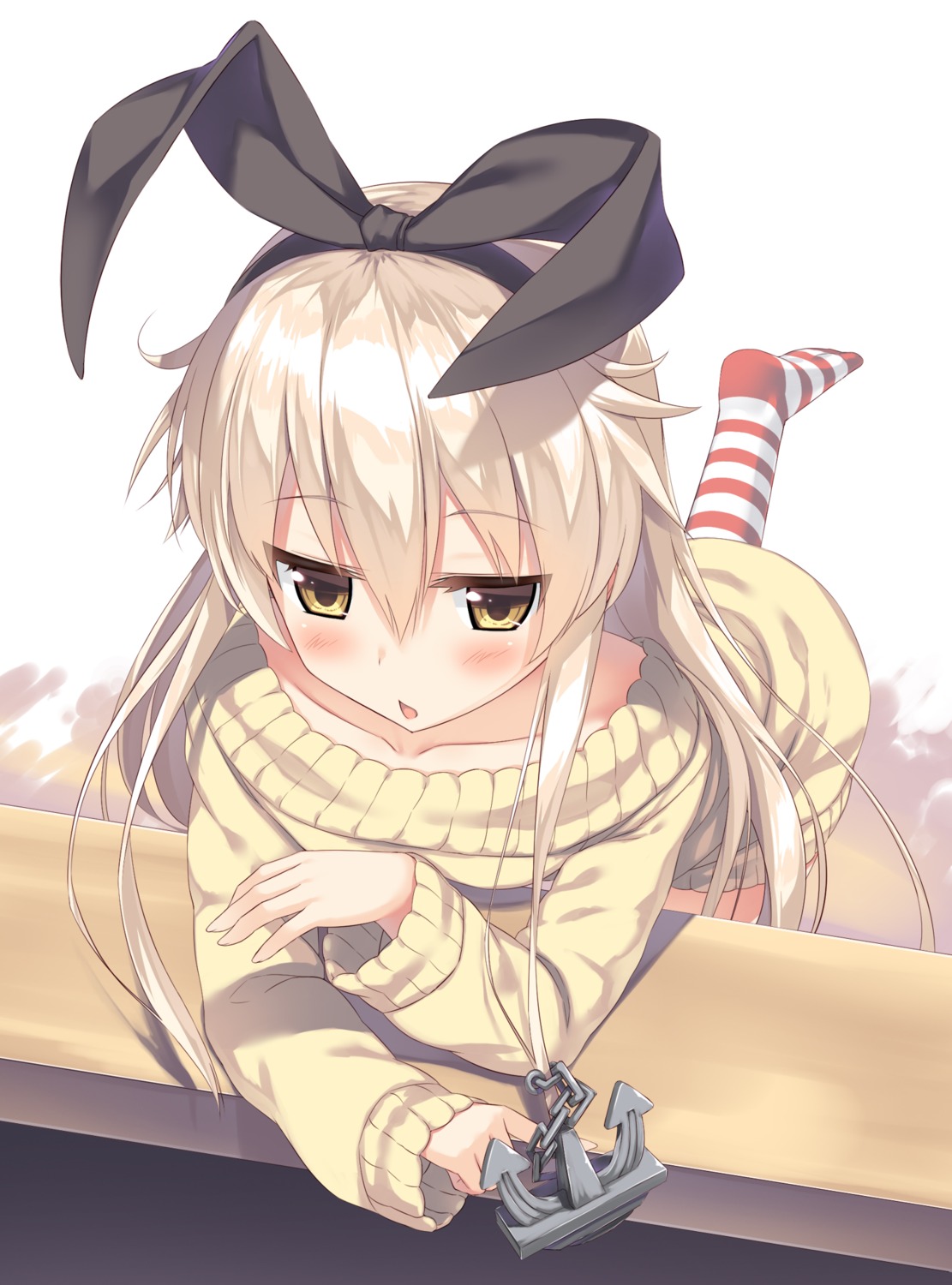 kantai_collection olive_(laai) shimakaze_(kancolle) sweater