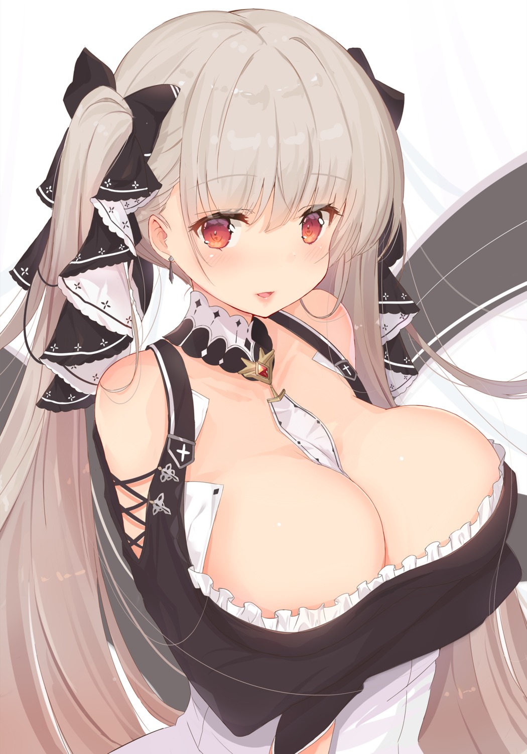 azur_lane breast_hold formidable_(azur_lane) gothic_lolita kagerou lolita_fashion no_bra