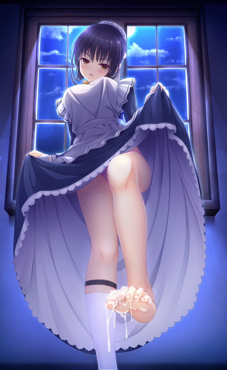 cafe_stella_to_shinigami_no_chou cum feet maid maijin pantsu shiki_natsume skirt_lift