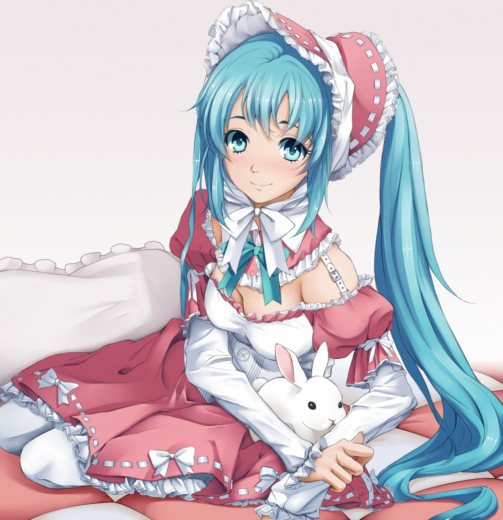 cleavage dress eto hatsune_miku lolita_fashion vocaloid