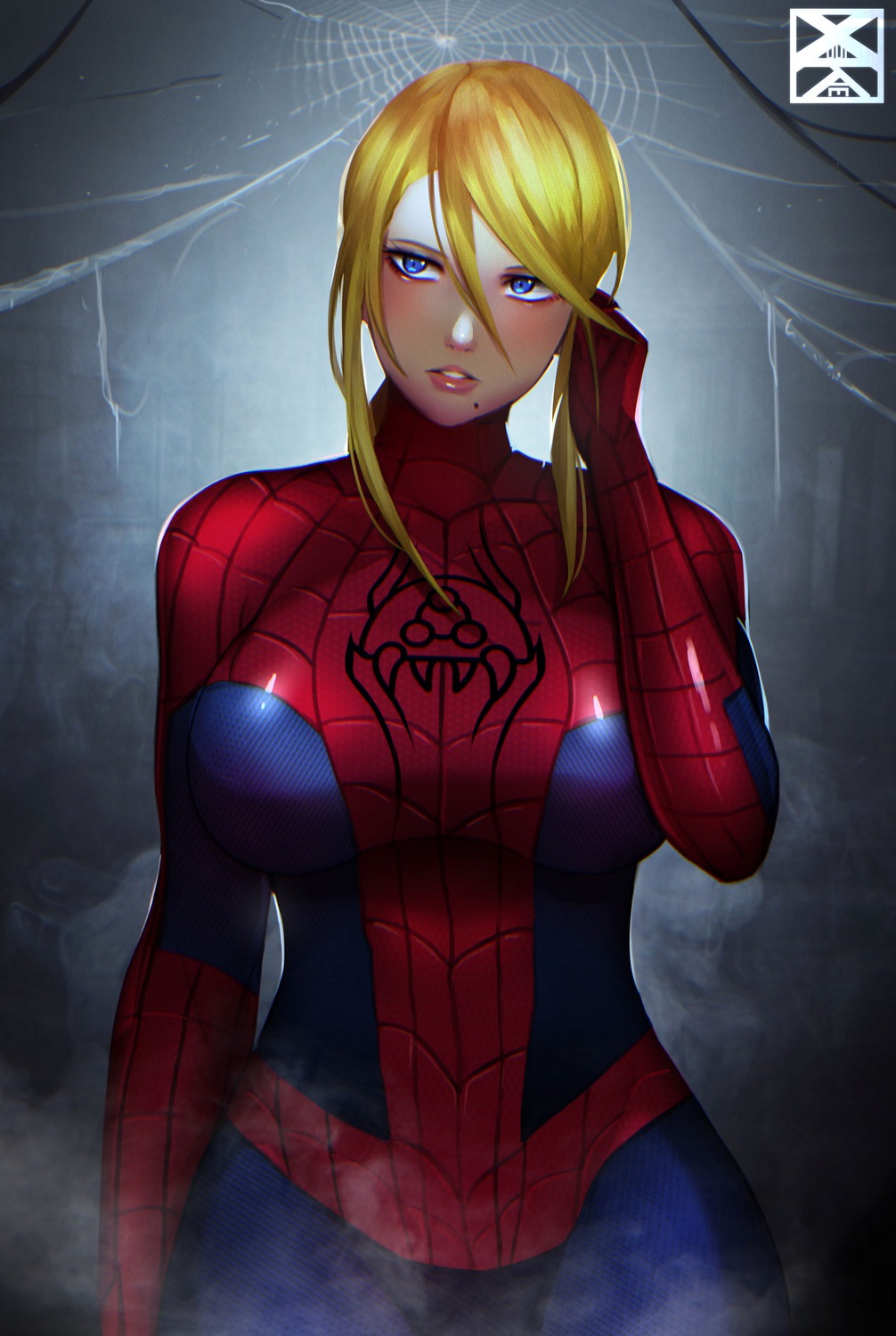 bodysuit cosplay marvel metroid metroid_(creature) samus_aran spiderman spiderman_(character) xuuikie_ashe