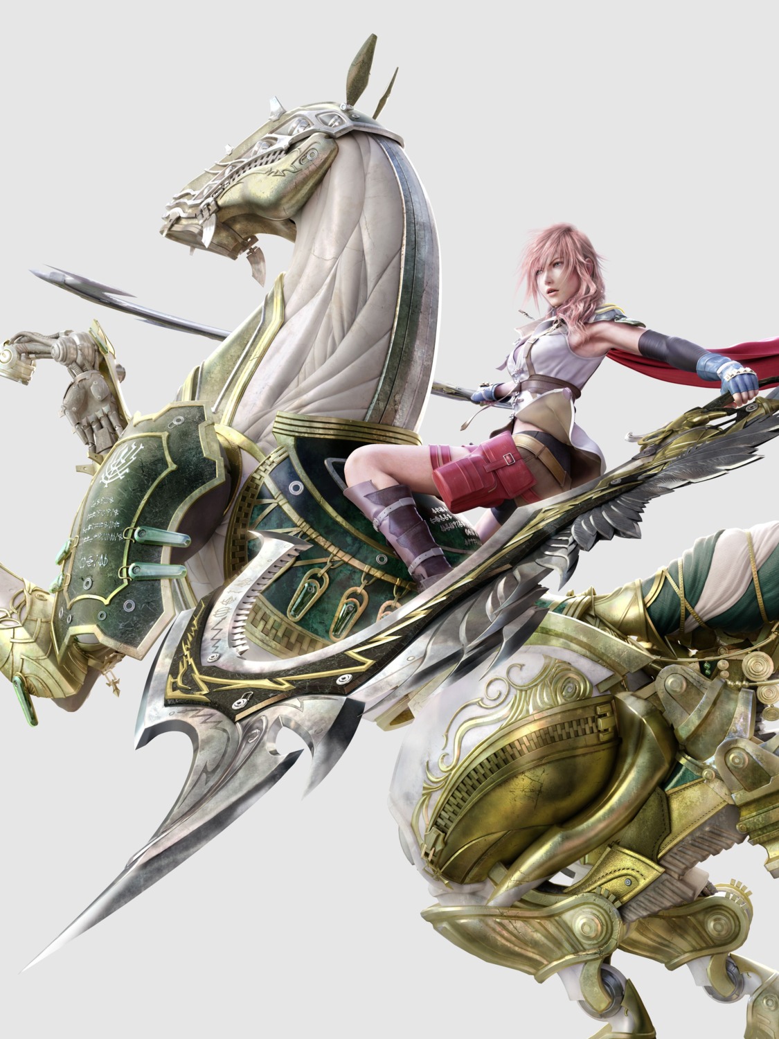 cg duplicate final_fantasy final_fantasy_xiii lightning odin_(final_fantasy) square_enix