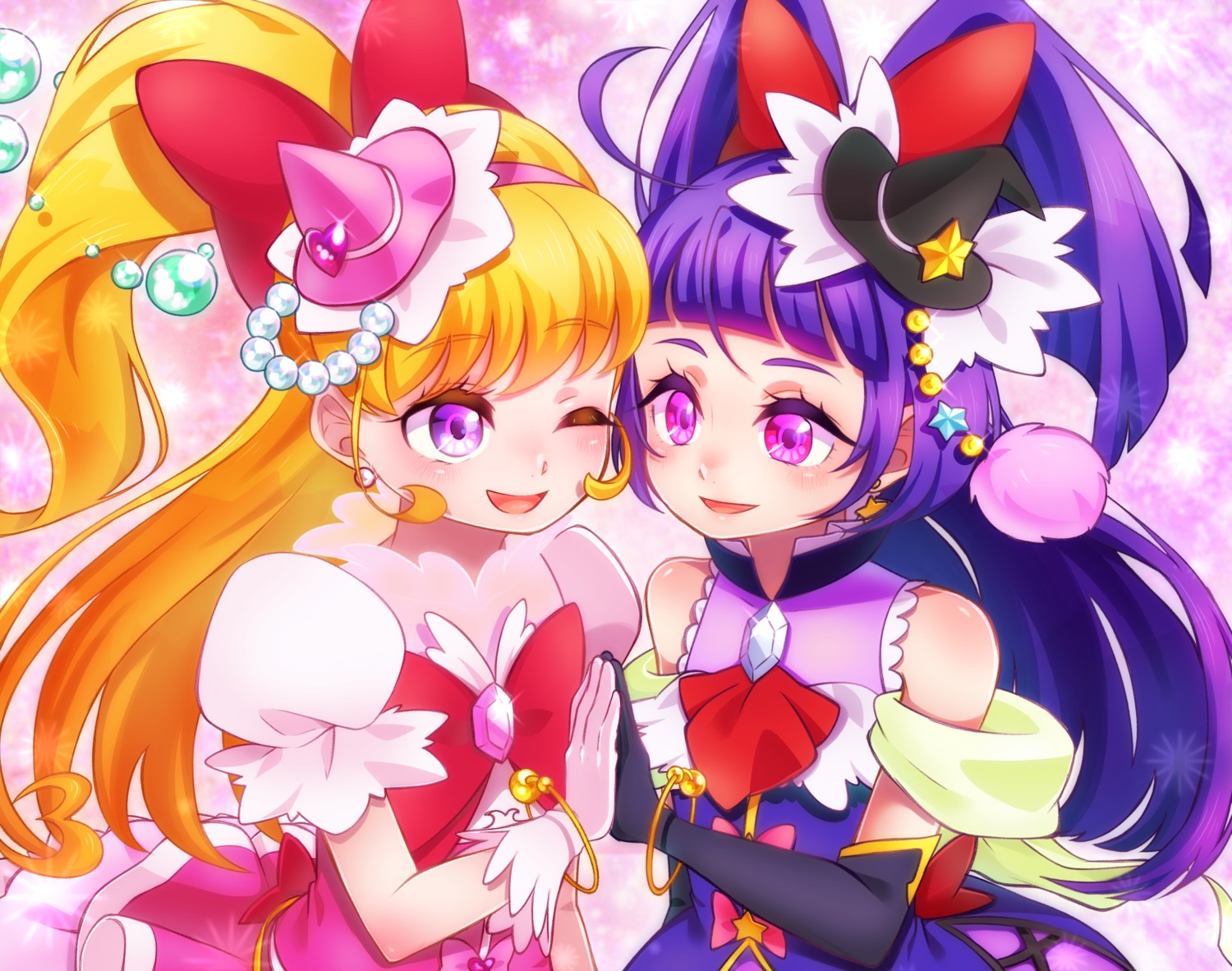 asahina_mirai dress izayoi_riko mahou_girls_precure! pretty_cure yupiteru