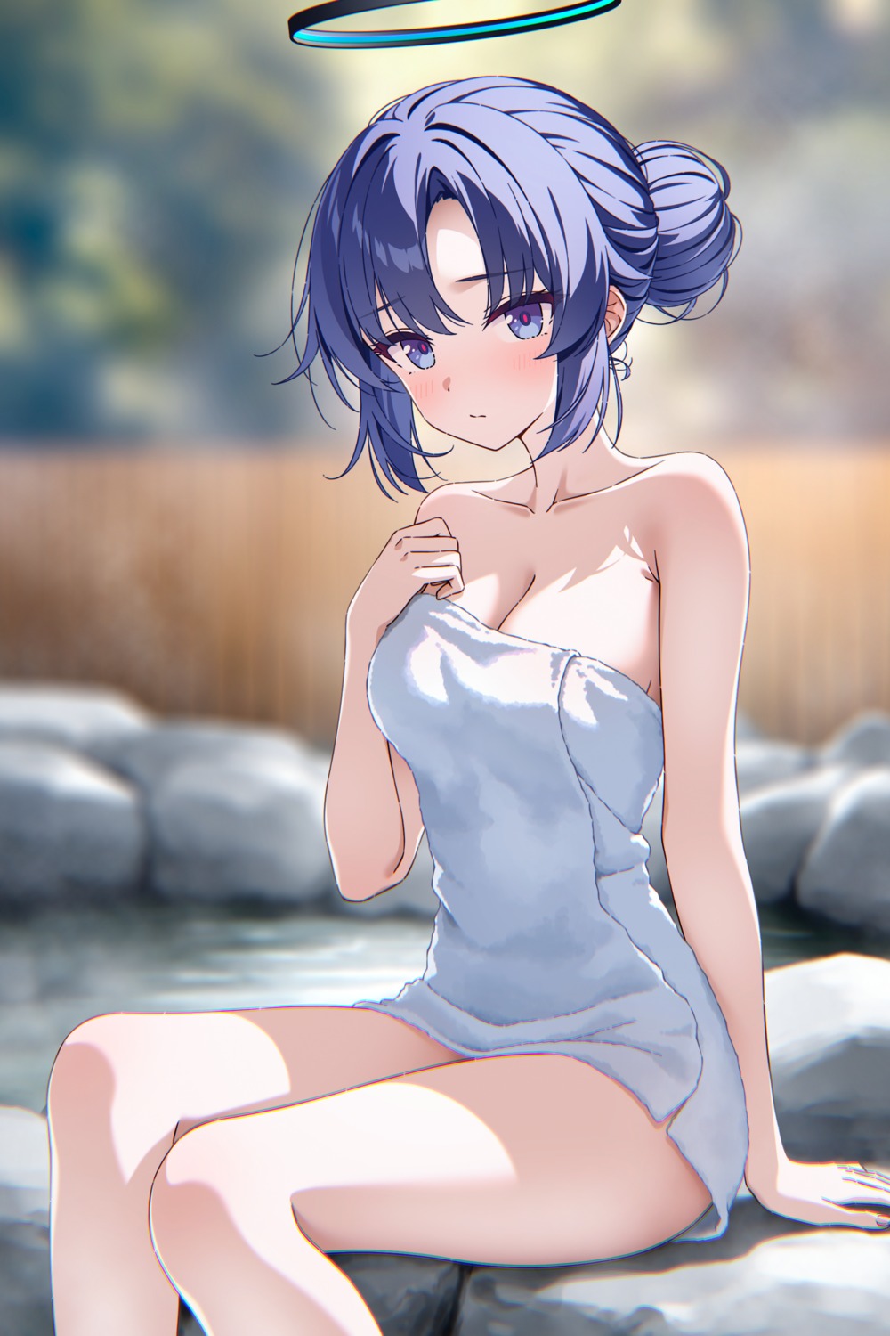 blue_archive halo hayase_yuuka onsen rankebu towel