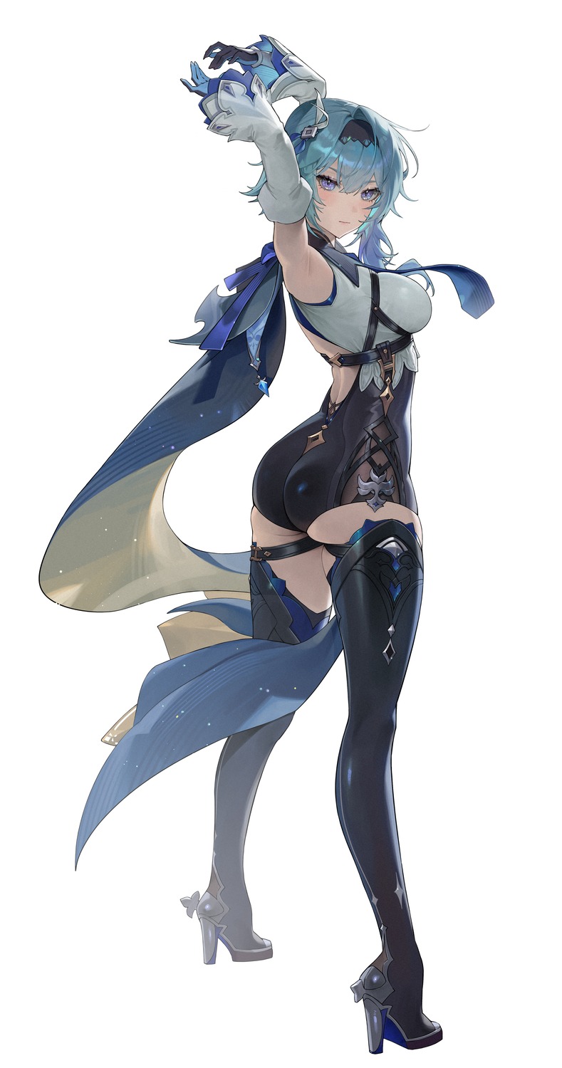 ass eula garter genshin_impact heels rhtkd_(gosang) thighhighs