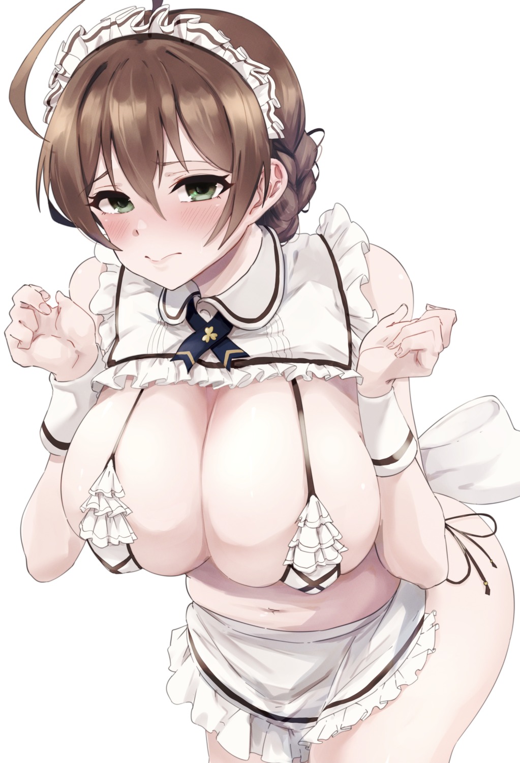 96nokimihito bikini_top maid sakuramori_kaori swimsuits the_idolm@ster the_idolm@ster_million_live!