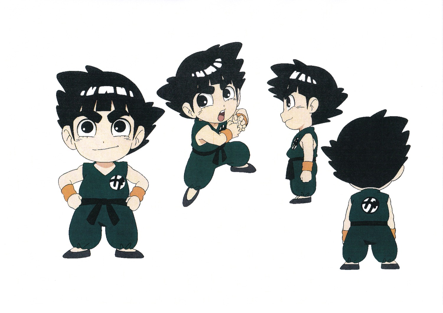 character_design chibi male naruto nishio_tetsuya rock_lee