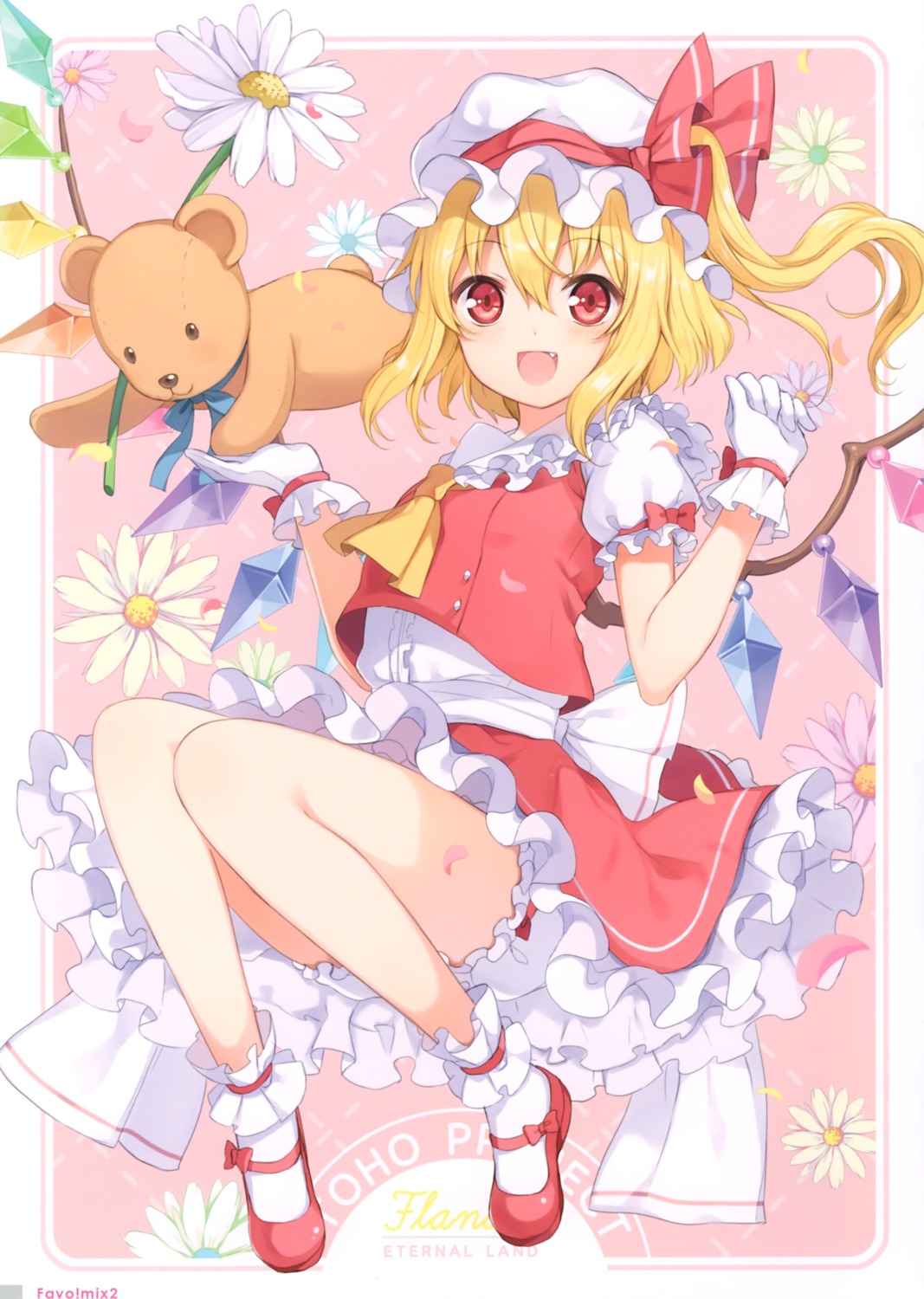 6u bloomers eternal_land flandre_scarlet skirt_lift touhou wings