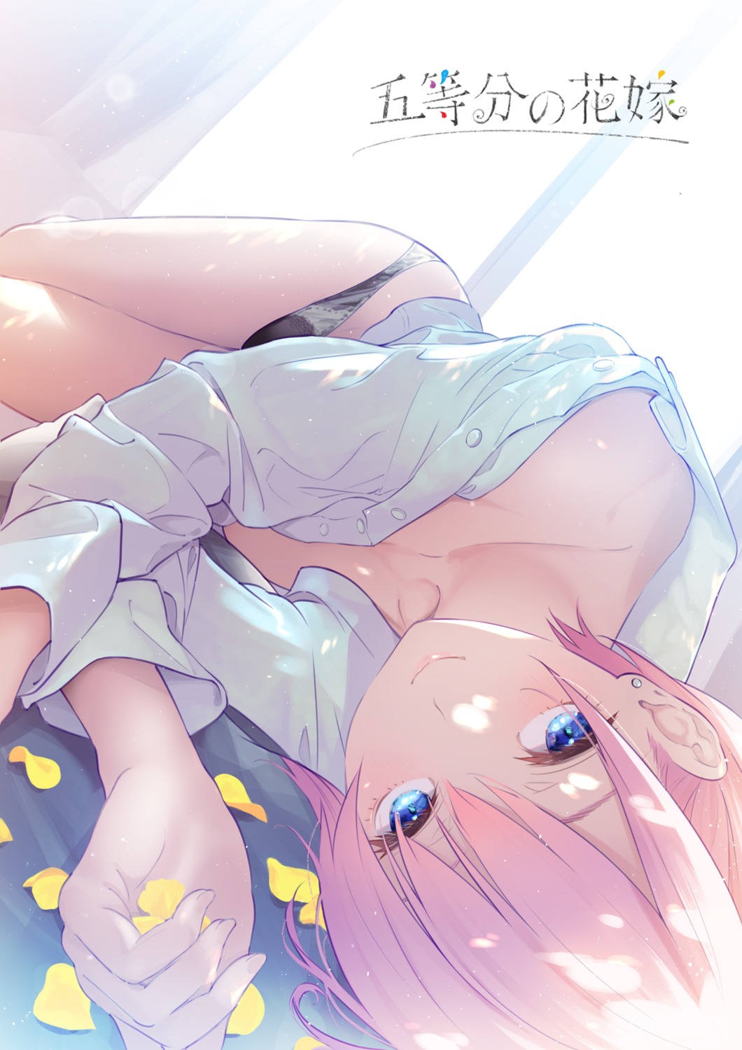 5-toubun_no_hanayome cleavage dress_shirt furai nakano_ichika no_bra open_shirt pantsu