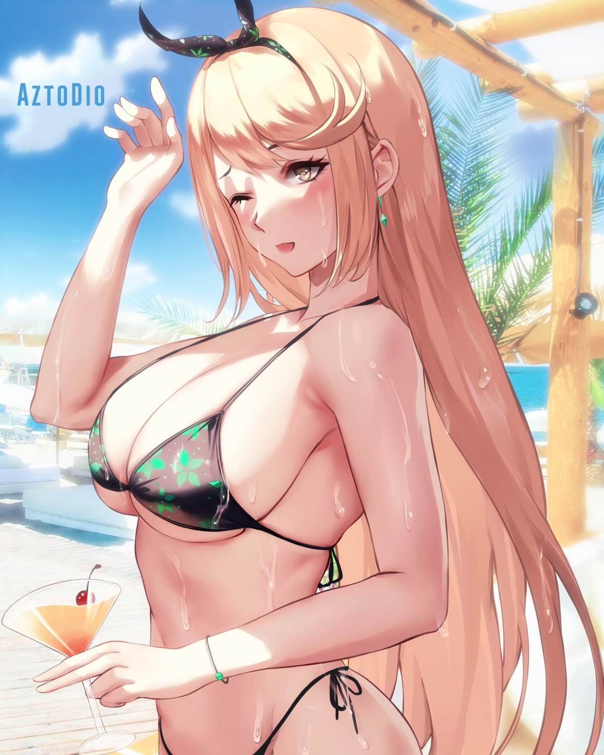 azto_dio bikini hikari_(xenoblade_2) swimsuits wet xenoblade xenoblade_chronicles_2