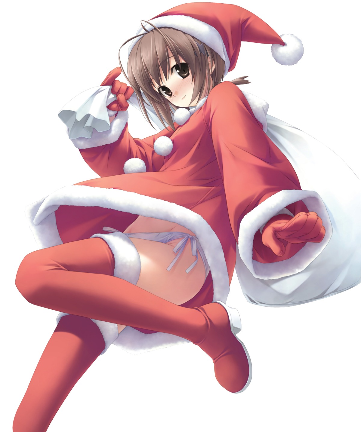 amatsume_akira christmas hashimoto_takashi heels pantsu possible_duplicate sphere string_panties thighhighs yosuga_no_sora