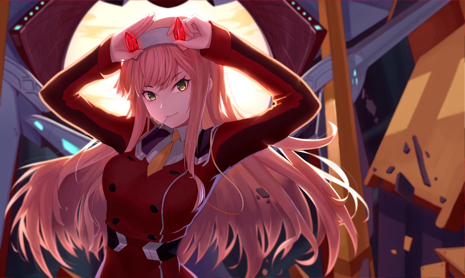 darling_in_the_franxx estcc horns uniform zero_two_(darling_in_the_franxx)