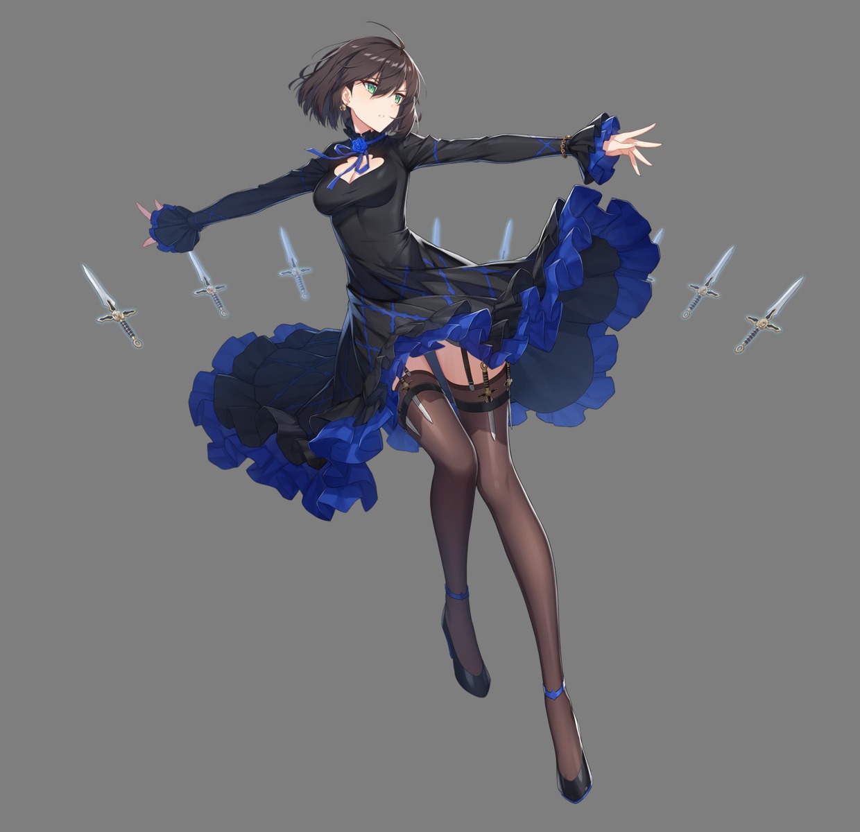 cleavage counter:side dress garter heels skirt_lift stockings tagme thighhighs transparent_png