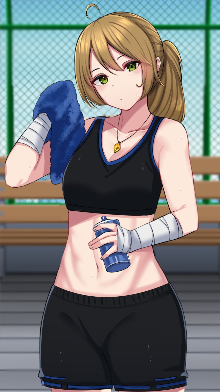 bandages cleavage gym_uniform kanta