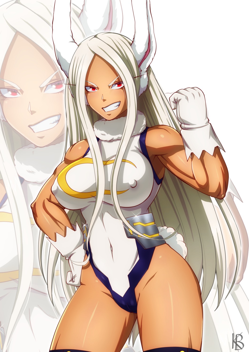 animal_ears boku_no_hero_academia bunny_ears bunny_girl cameltoe erect_nipples kenji_blake tail thighhighs usagiyama_rumi