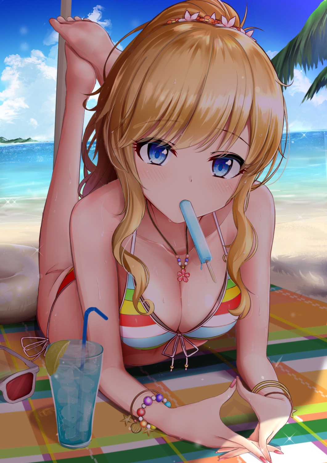 bikini cleavage monaka_curl ootsuki_yui swimsuits the_idolm@ster the_idolm@ster_cinderella_girls