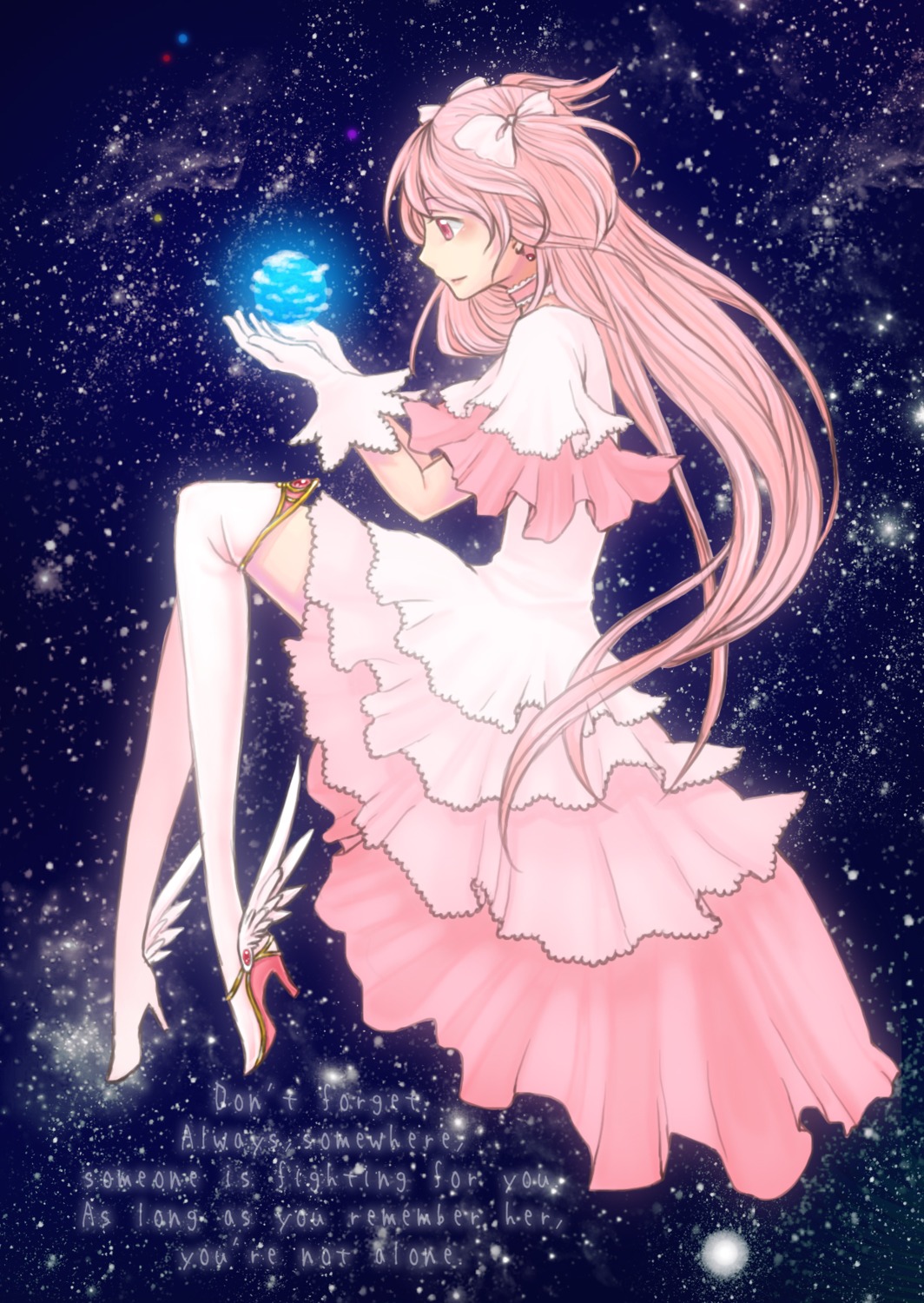 azure_vin kaname_madoka mahou_shoujo_madoka_magica thighhighs ultimate_madoka
