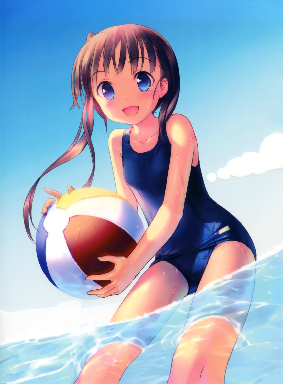 kogemashita school_swimsuit swimsuits takoyaki wet