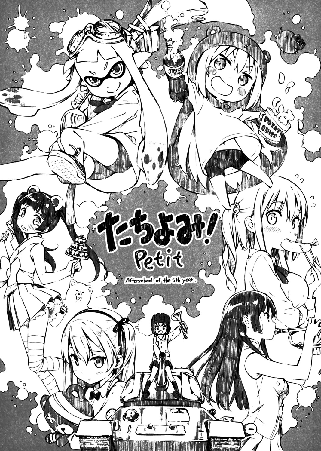 5_nenme_no_houkago bike_shorts crossover kantoku monochrome seifuku thighhighs