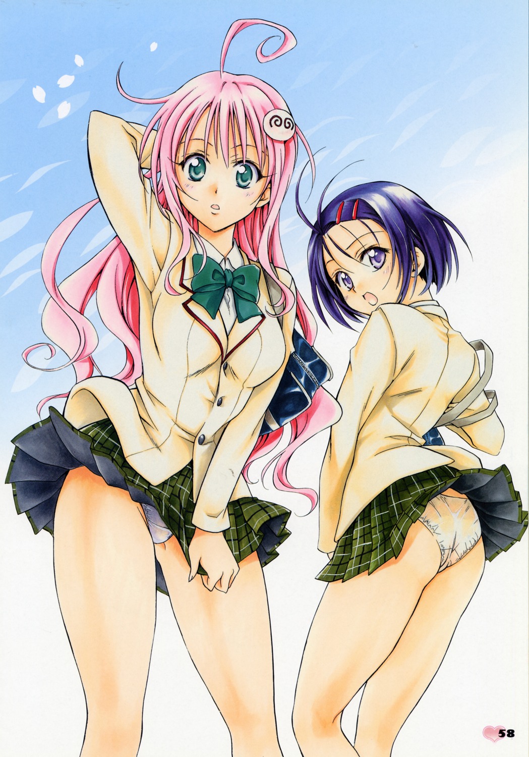 lala_satalin_deviluke pantsu sairenji_haruna seifuku to_love_ru yabuki_kentarou