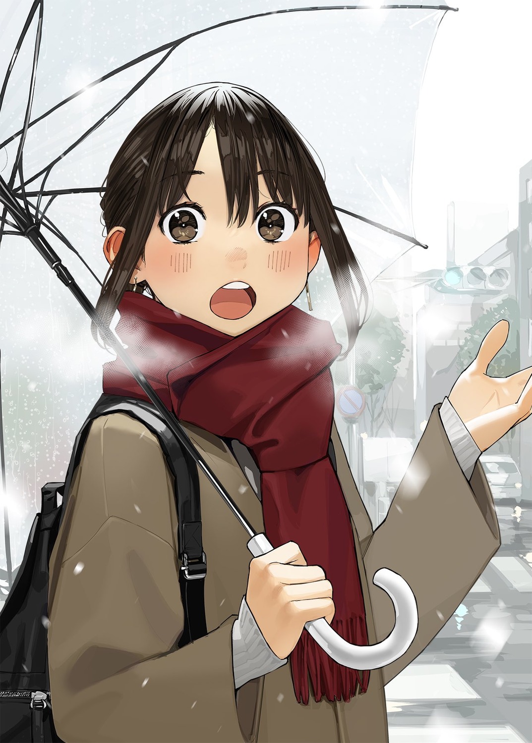 douki-chan ganbare_douki-chan sweater umbrella yom