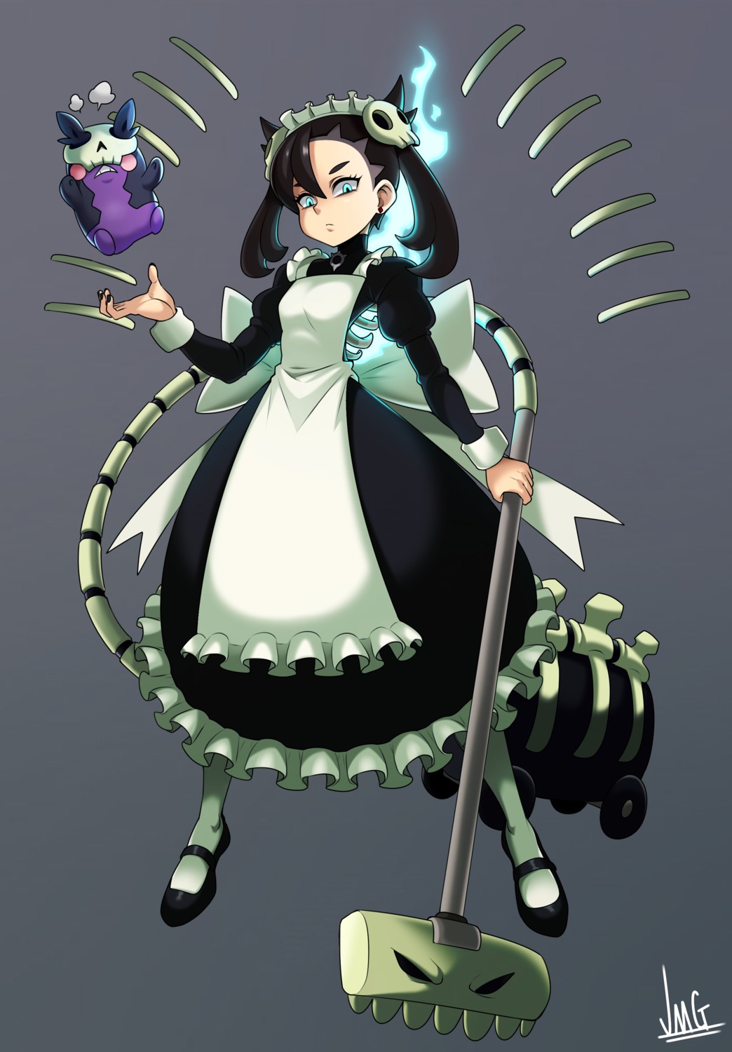 bloody_marie cosplay jmg maid mary_(pokemon) morpeko pokemon pokemon_swsh skullgirls