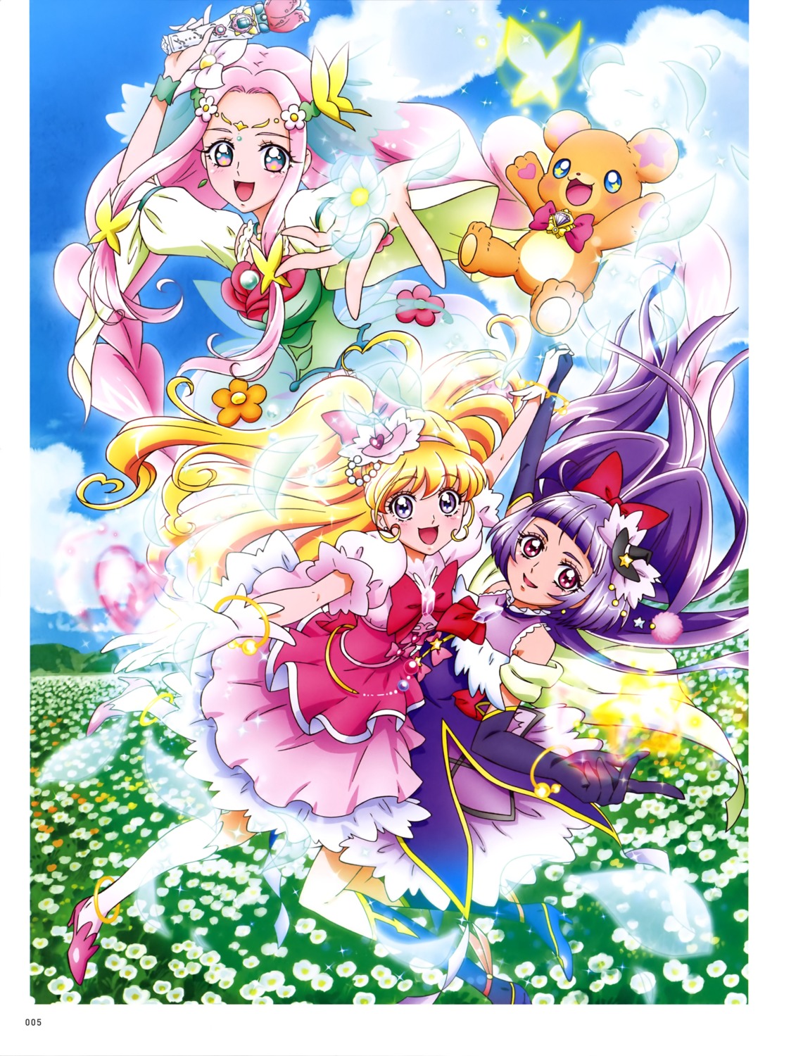 asahina_mirai haa-chan_(precure) heels izayoi_riko mahou_girls_precure! miyamoto_emiko mofurun_(precure) pretty_cure