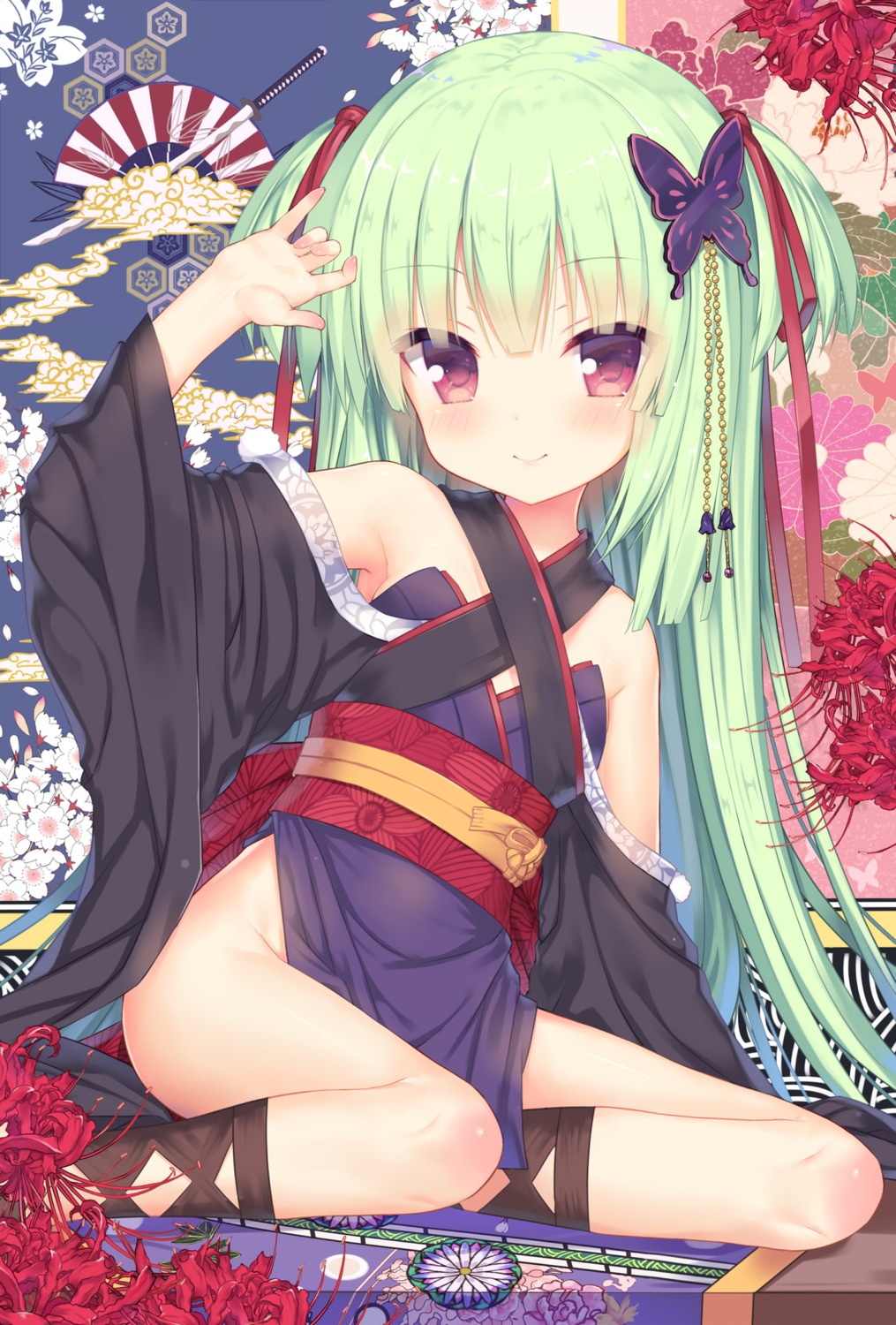 japanese_clothes murasame_(senren_banka) senren_banka tsubaki_(yi)