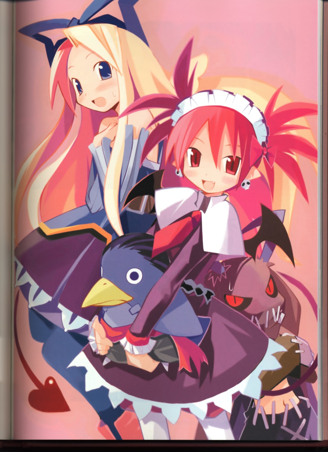 binding_discoloration disgaea etna flonne pointy_ears prinny yamamoto_keiji