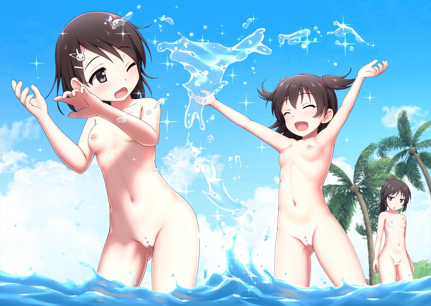 akagi_miria censored kazumi_(syoki4230) loli naked nipples pussy sasaki_chie tachibana_arisu the_idolm@ster the_idolm@ster_cinderella_girls the_idolm@ster_cinderella_girls_u149 wet