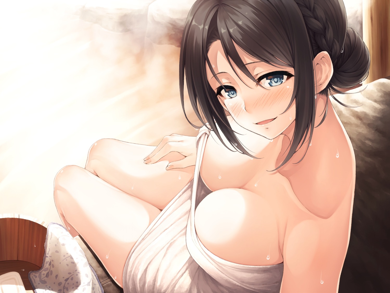 hasumi_(hasubatake39) onsen towel wet whisp