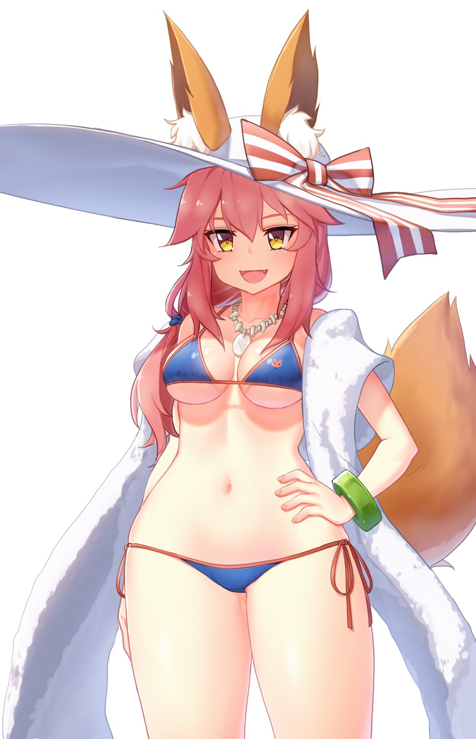 animal_ears bikini fate/grand_order kitsune narynn swimsuits tail tamamo_no_mae