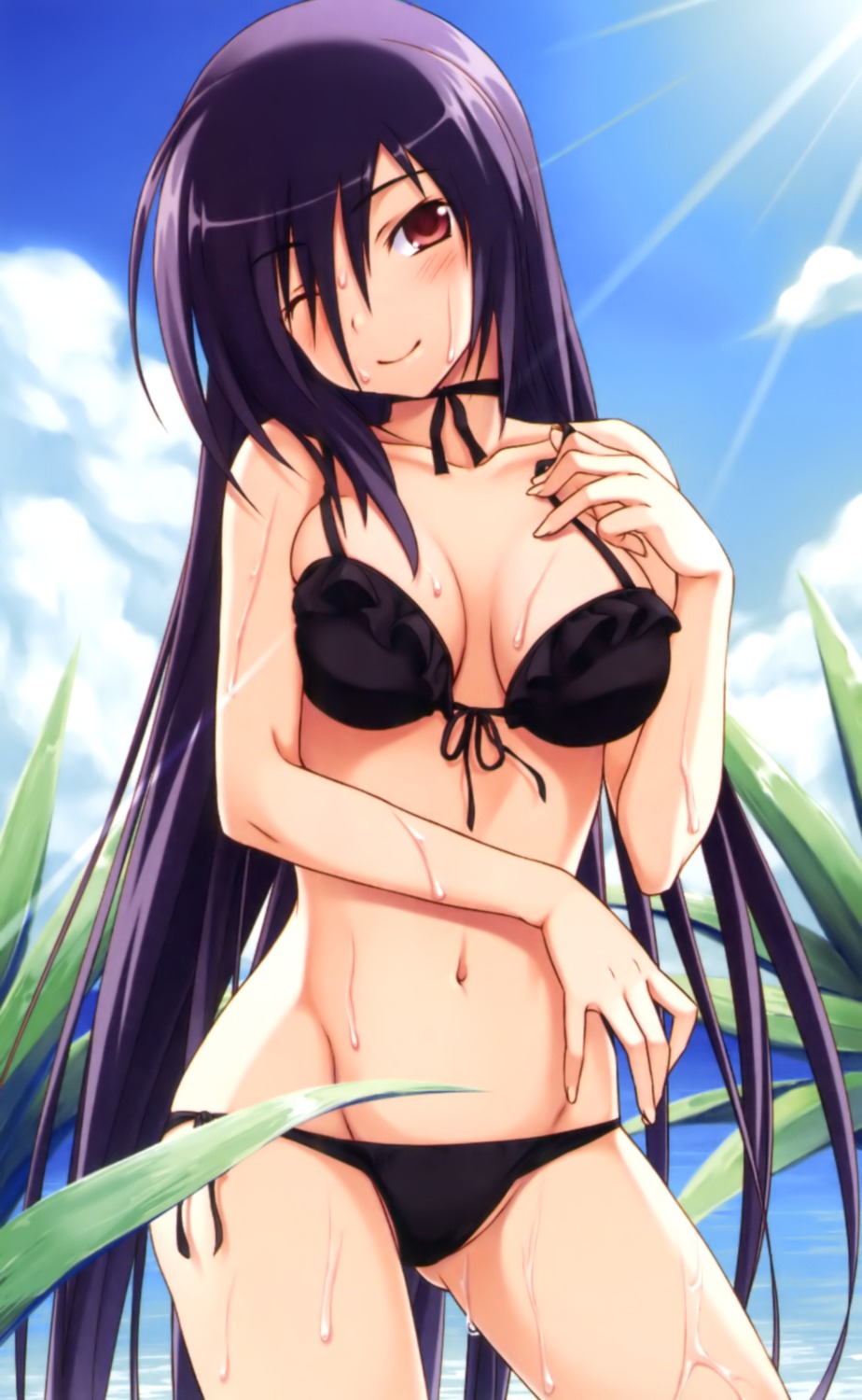 amakura bikini caramel-box cleavage mikage_(toppara) swimsuits toppara undressing wet