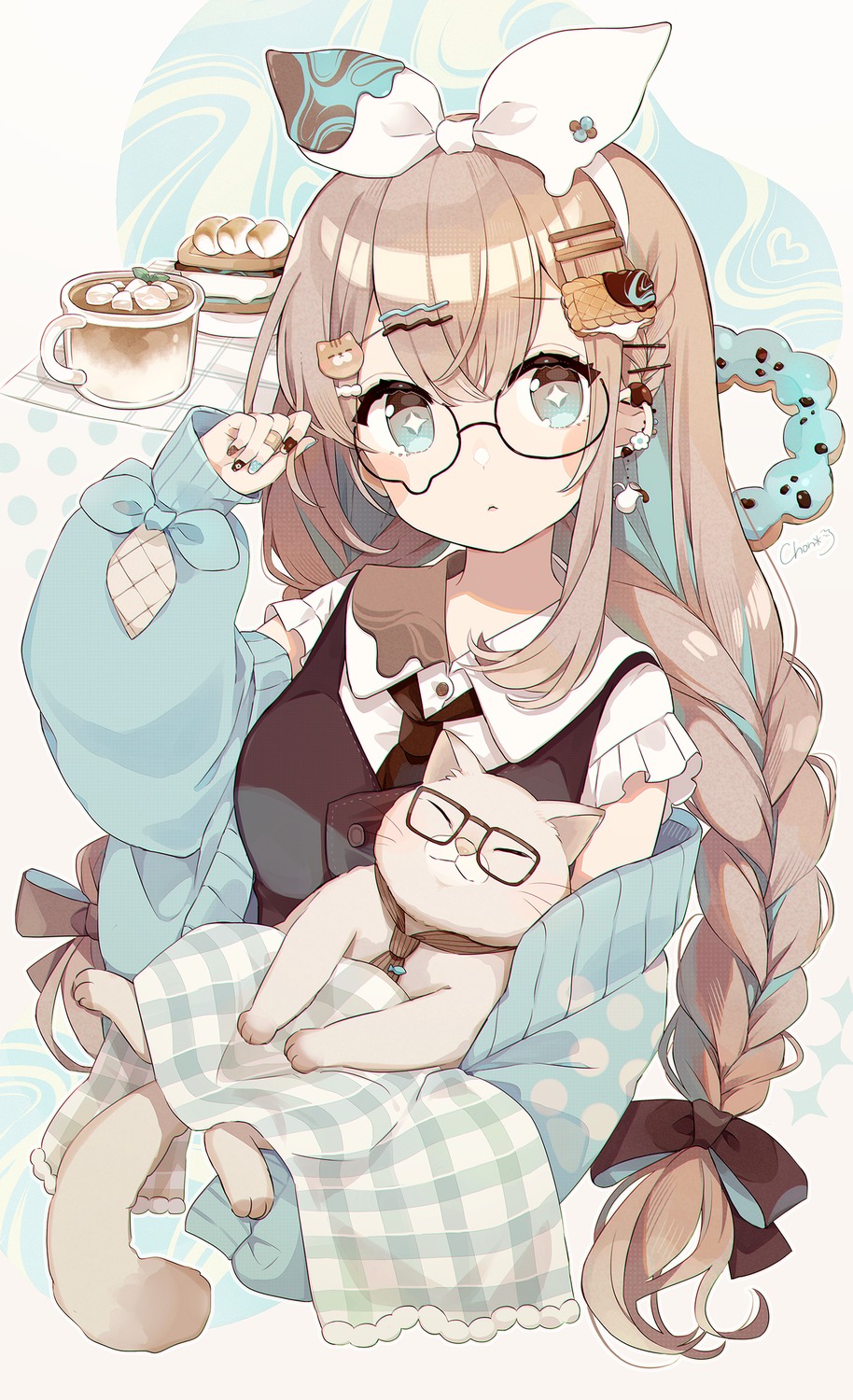 bandaid chon megane neko sweater