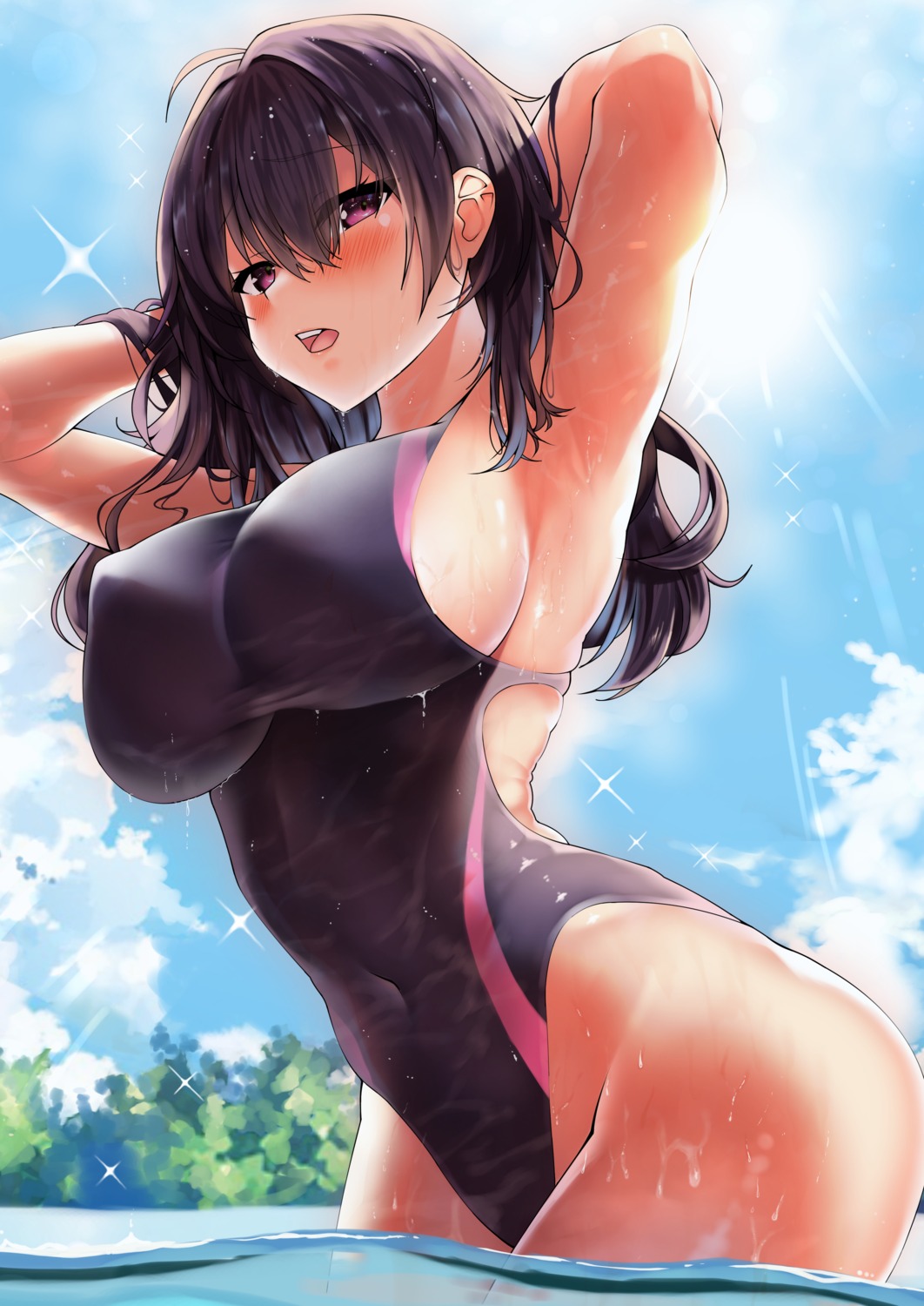 erect_nipples kawai swimsuits wet