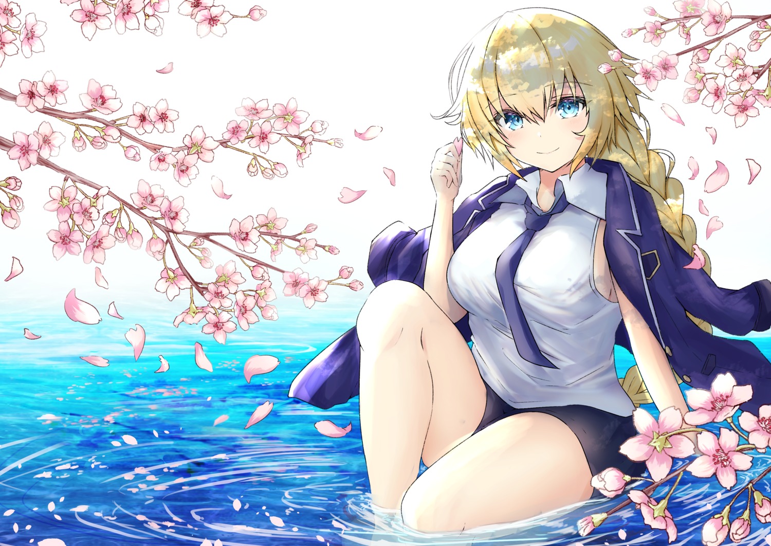 fate/apocrypha fate/stay_night jeanne_d'arc jeanne_d'arc_(fate) nuts_(artist) uniform wet