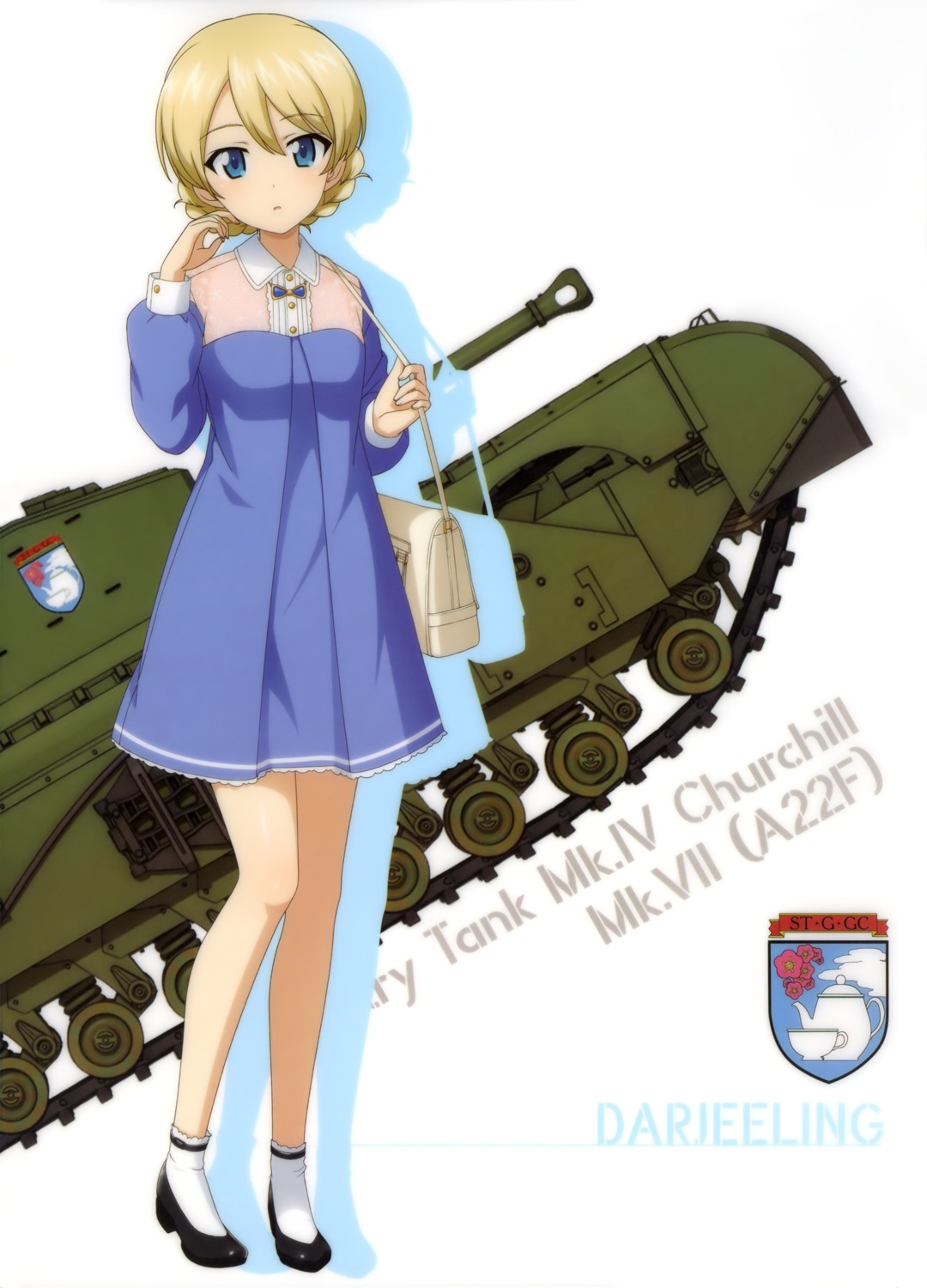 darjeeling dress girls_und_panzer heels see_through