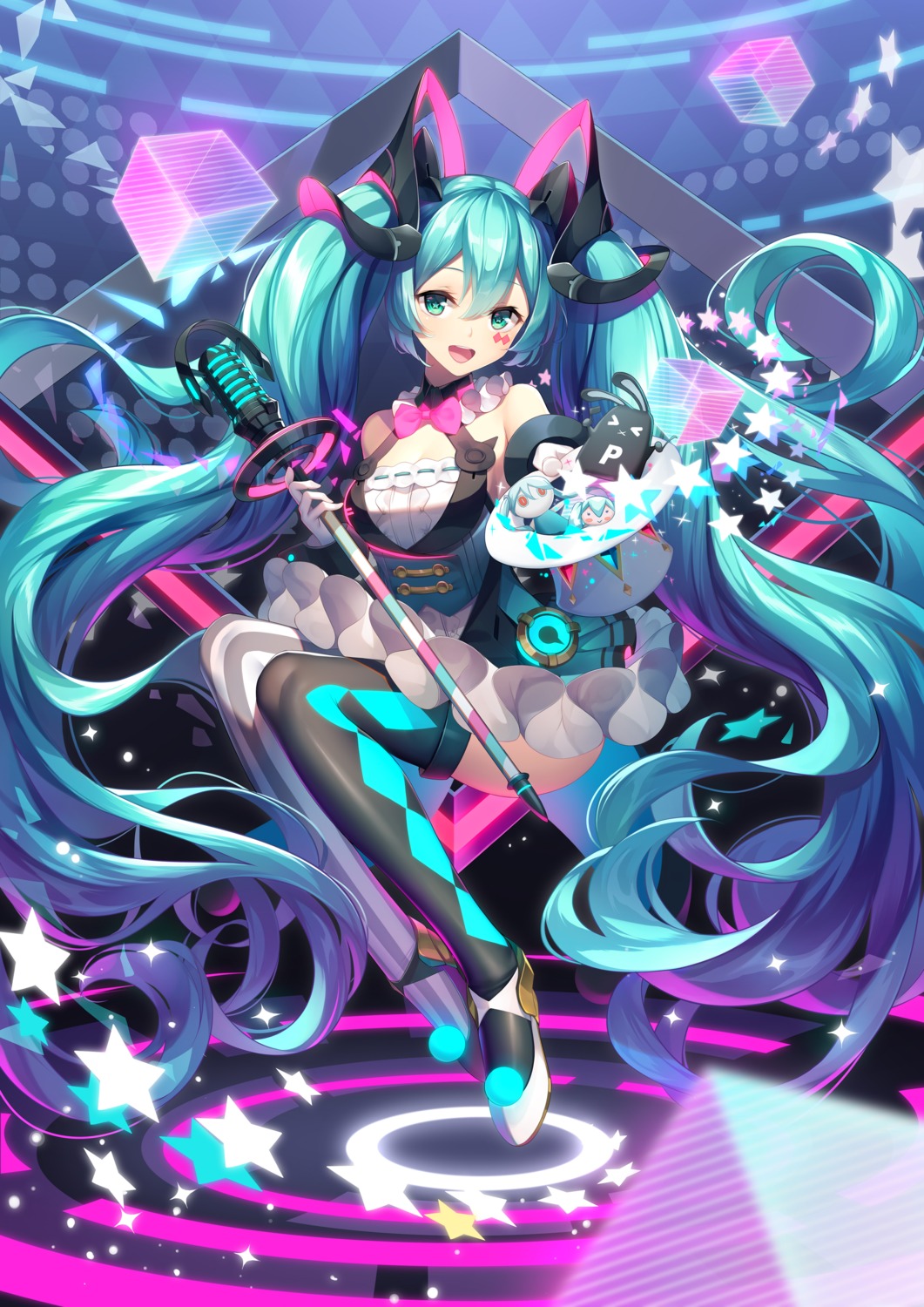 hatsune_miku magical_mirai meion thighhighs vocaloid