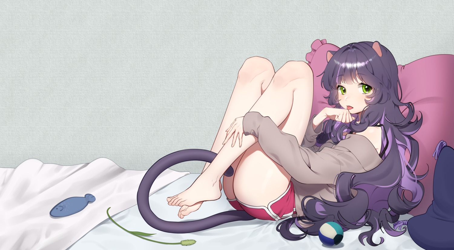 animal_ears nekomimi rubyaano_(ducl323) sweater tail