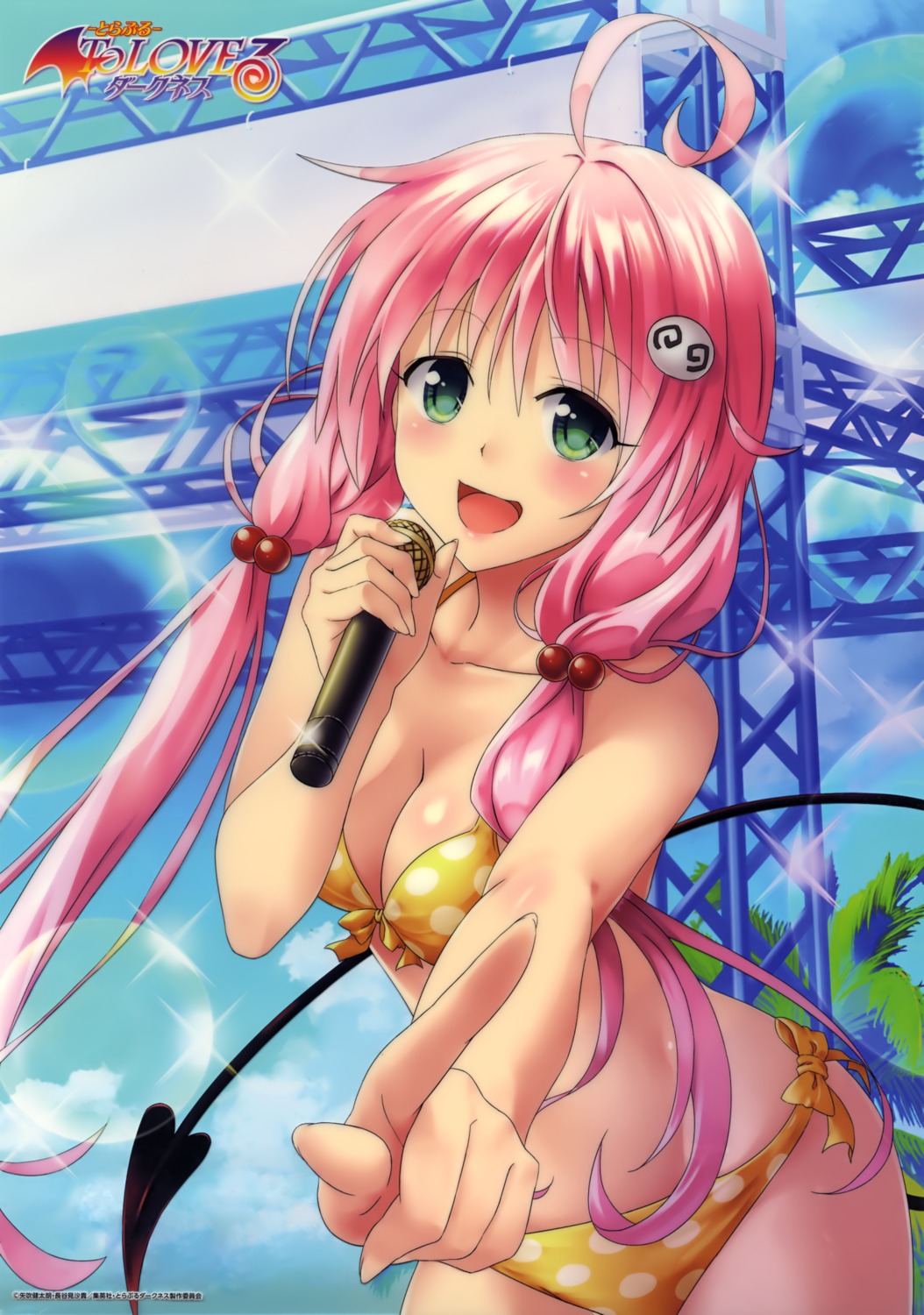 bikini cleavage lala_satalin_deviluke swimsuits tail to_love_ru to_love_ru_darkness yabuki_kentarou