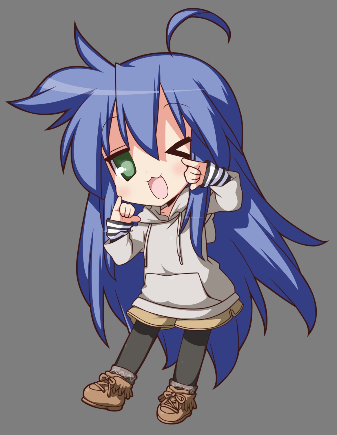 chibi izumi_konata lucky_star transparent_png vector_trace yoshimizu_kagami