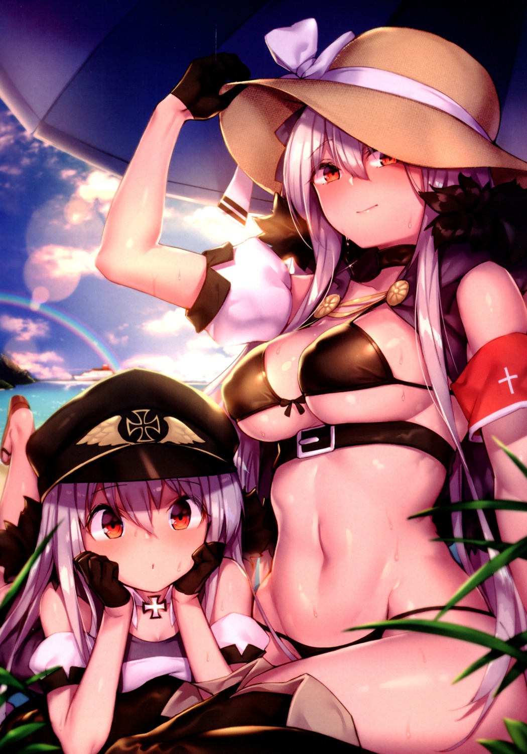 bikini girls_frontline kar98k_(girls_frontline) swimsuits tagme thighhighs underboob